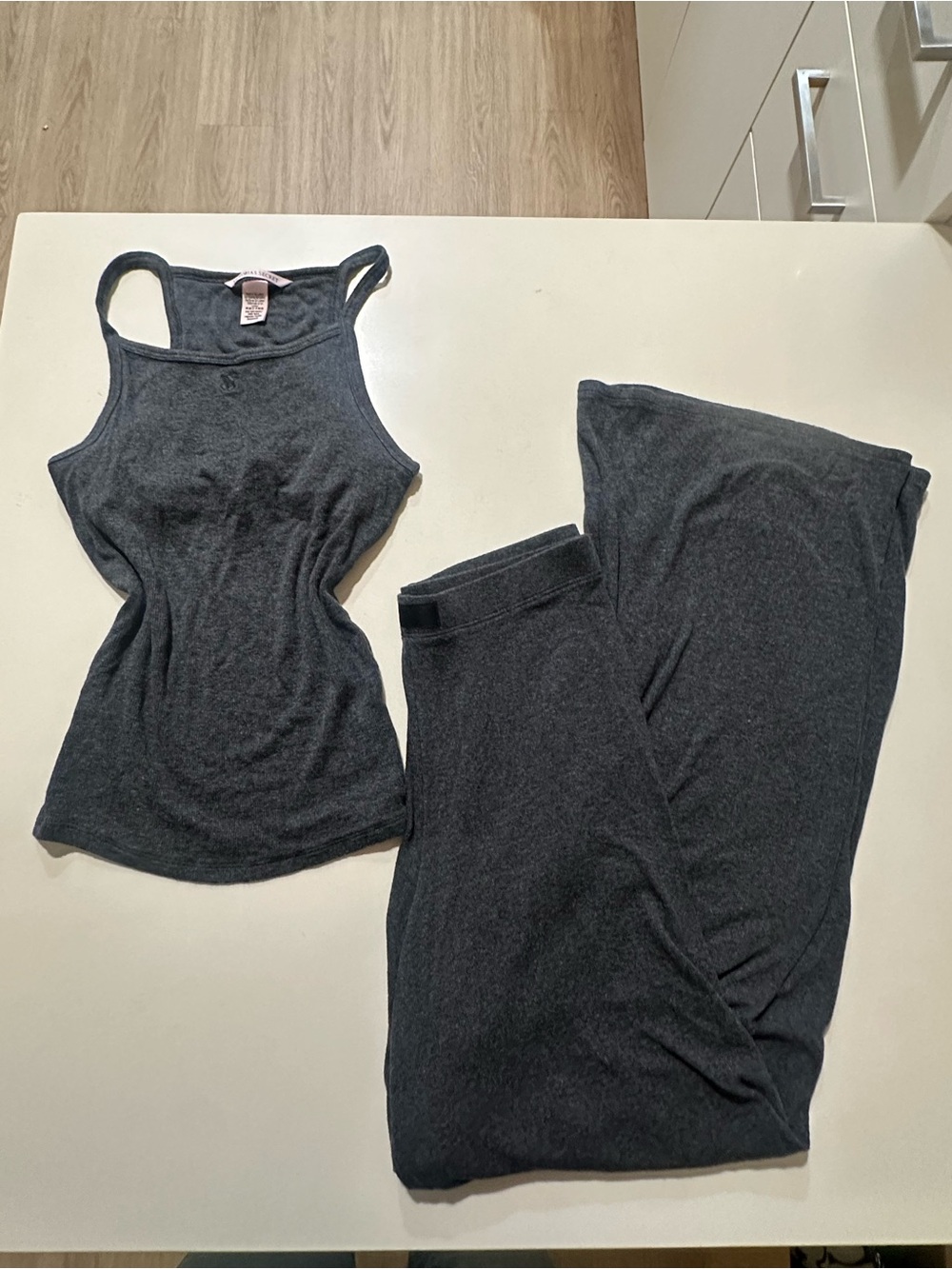 Victoria's Secret Charcoal Gray Tank Top & Lounge Pants Set
